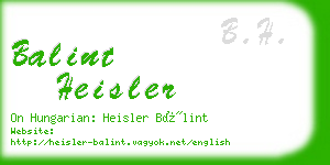 balint heisler business card